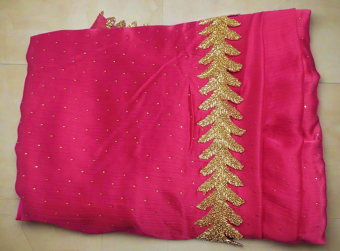Satin chiffon sarees