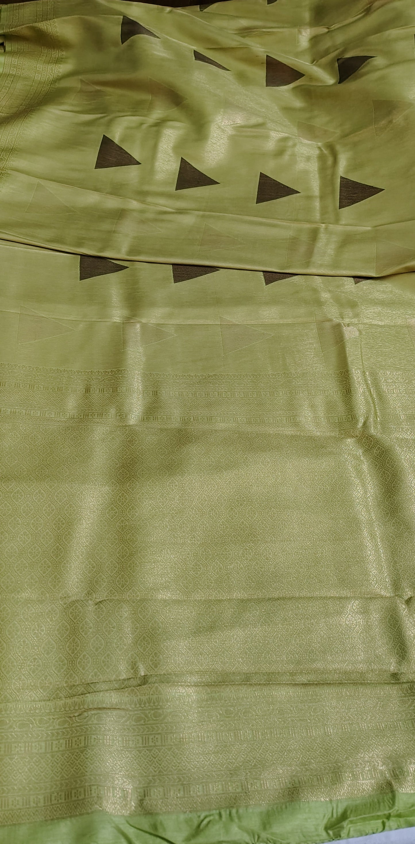 Pistachio Green Soft Silk Saree