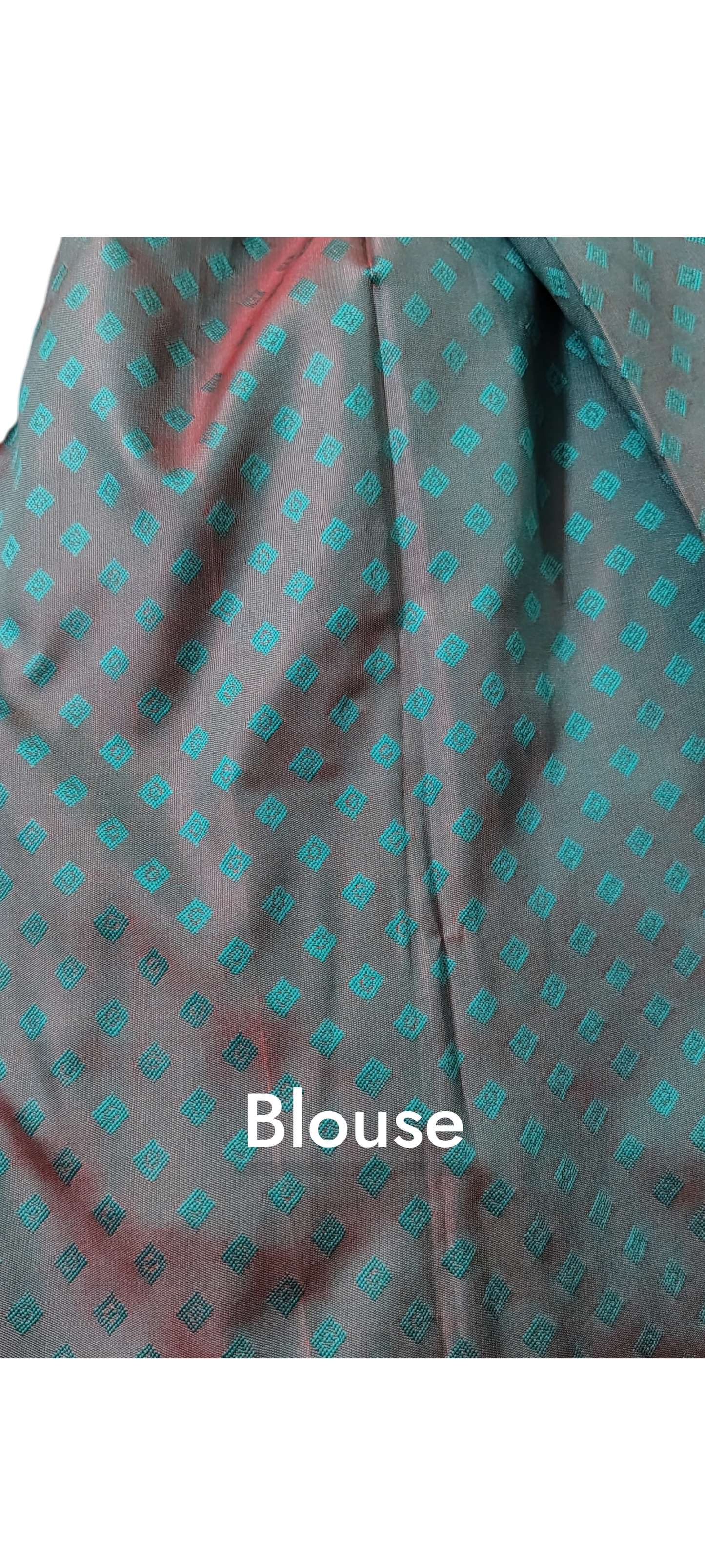Kaveri pattu saree - Orange and Turquoise