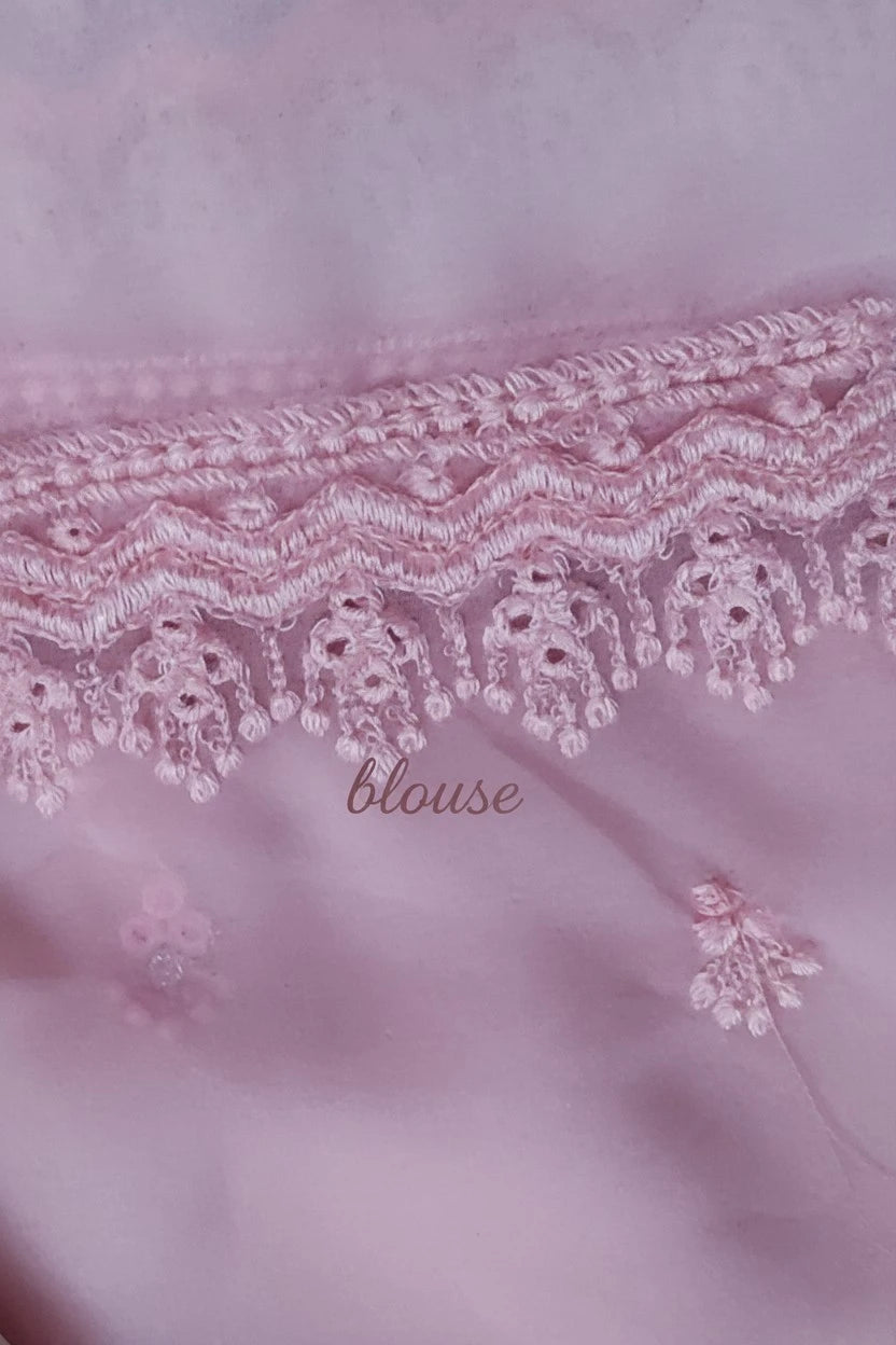 Embroidered Chiffon Saree
