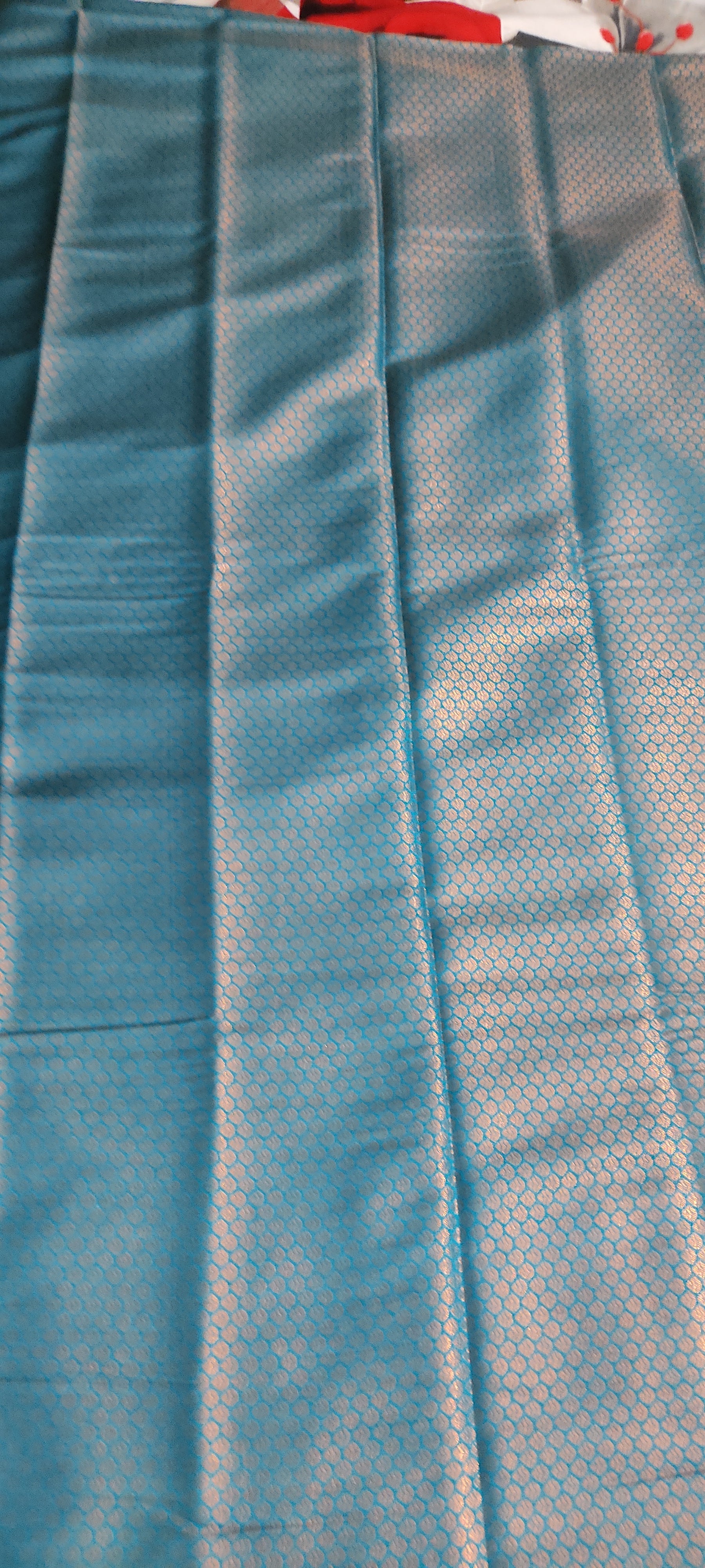 Blue Silk saree - Zari work