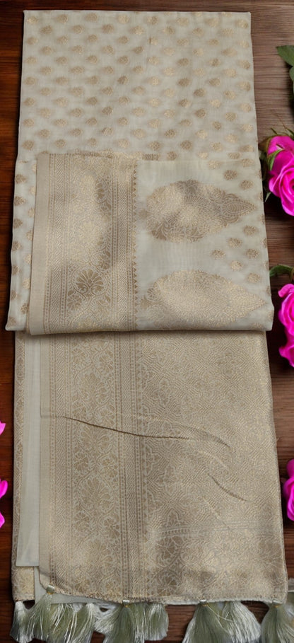 Golden Zari Linen Vidya Sarees