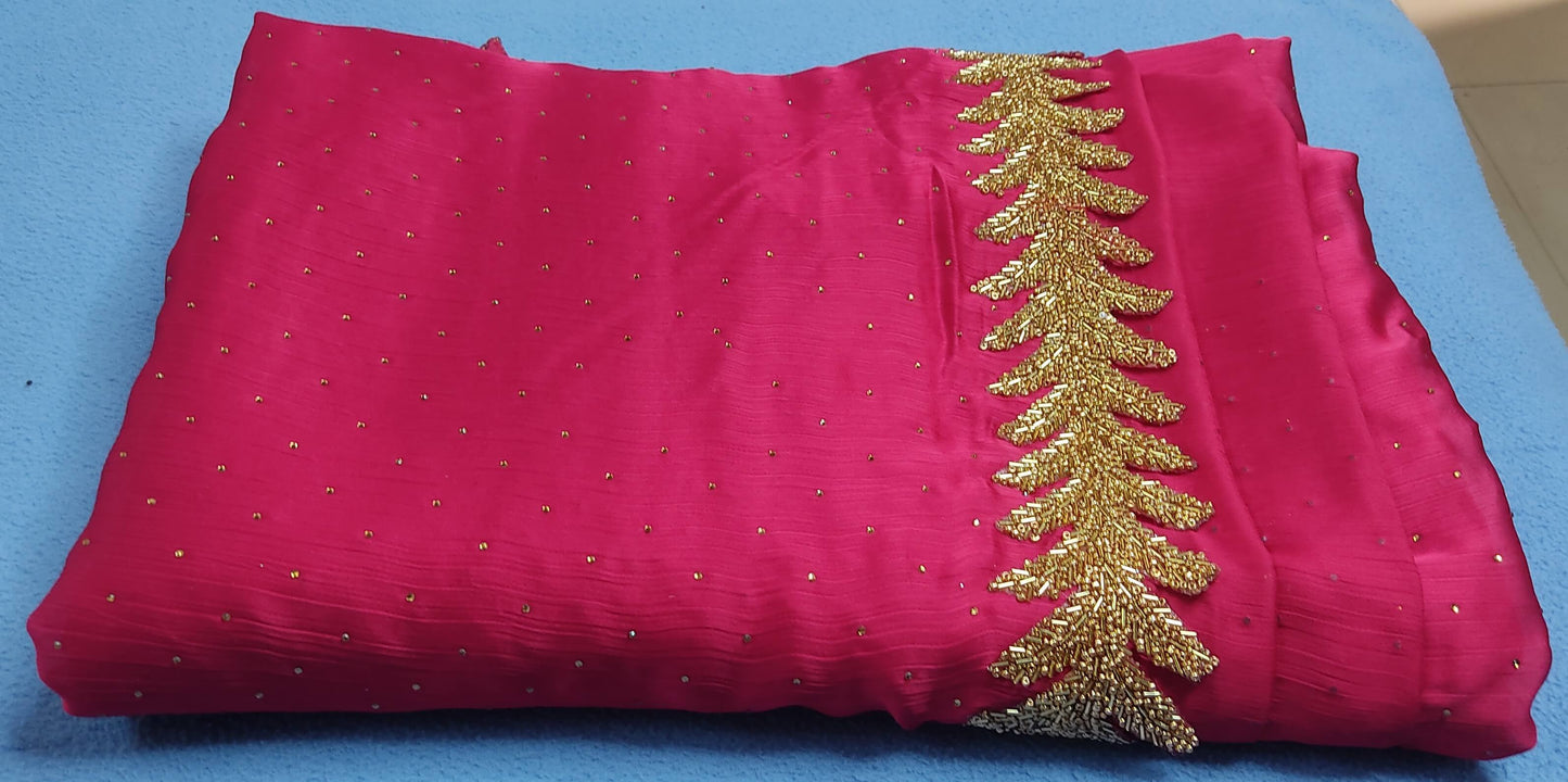 Satin chiffon sarees