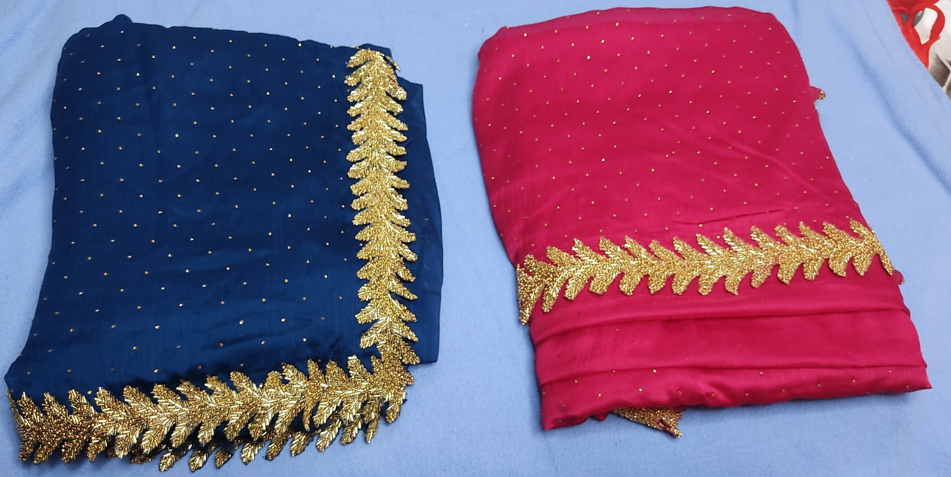 Satin chiffon sarees