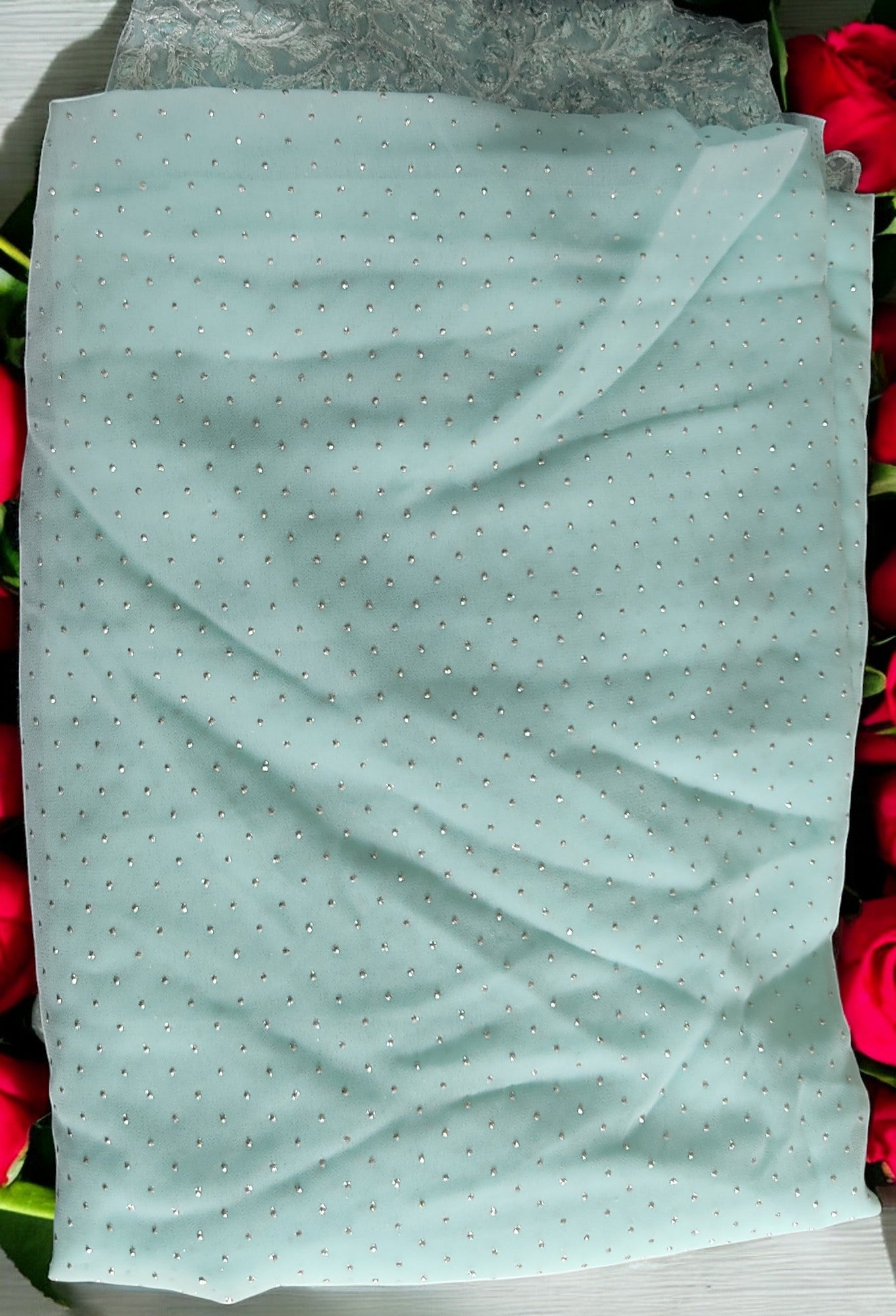 Mint-Green-Georgette-saree