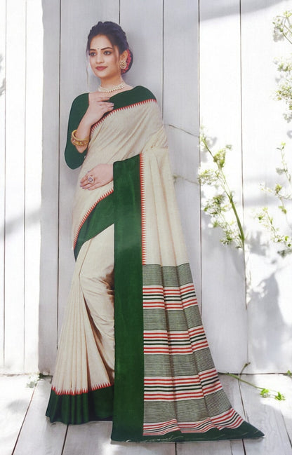 Art Silk Sarees with Temple Borders