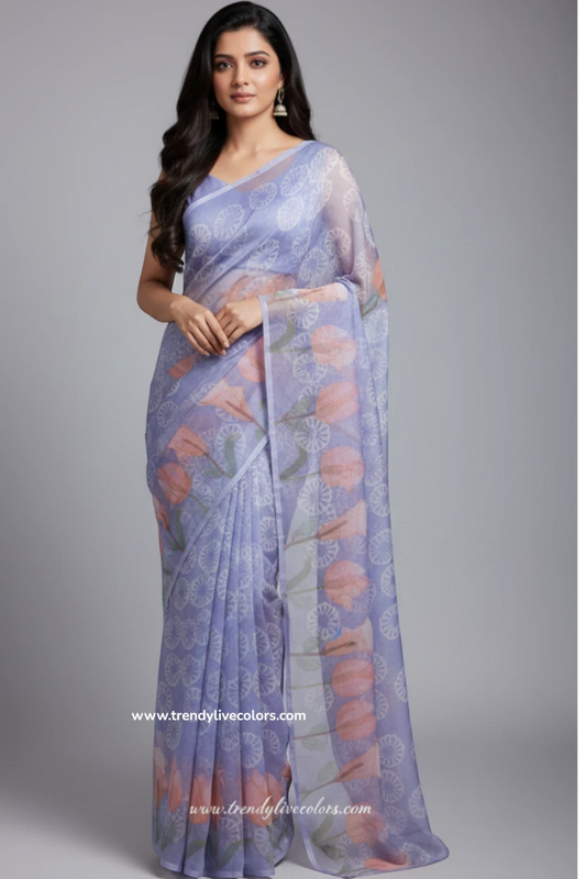  Floral georgette sarees