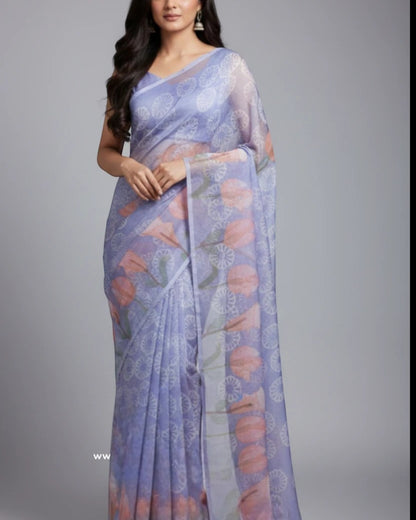Floral georgette sarees