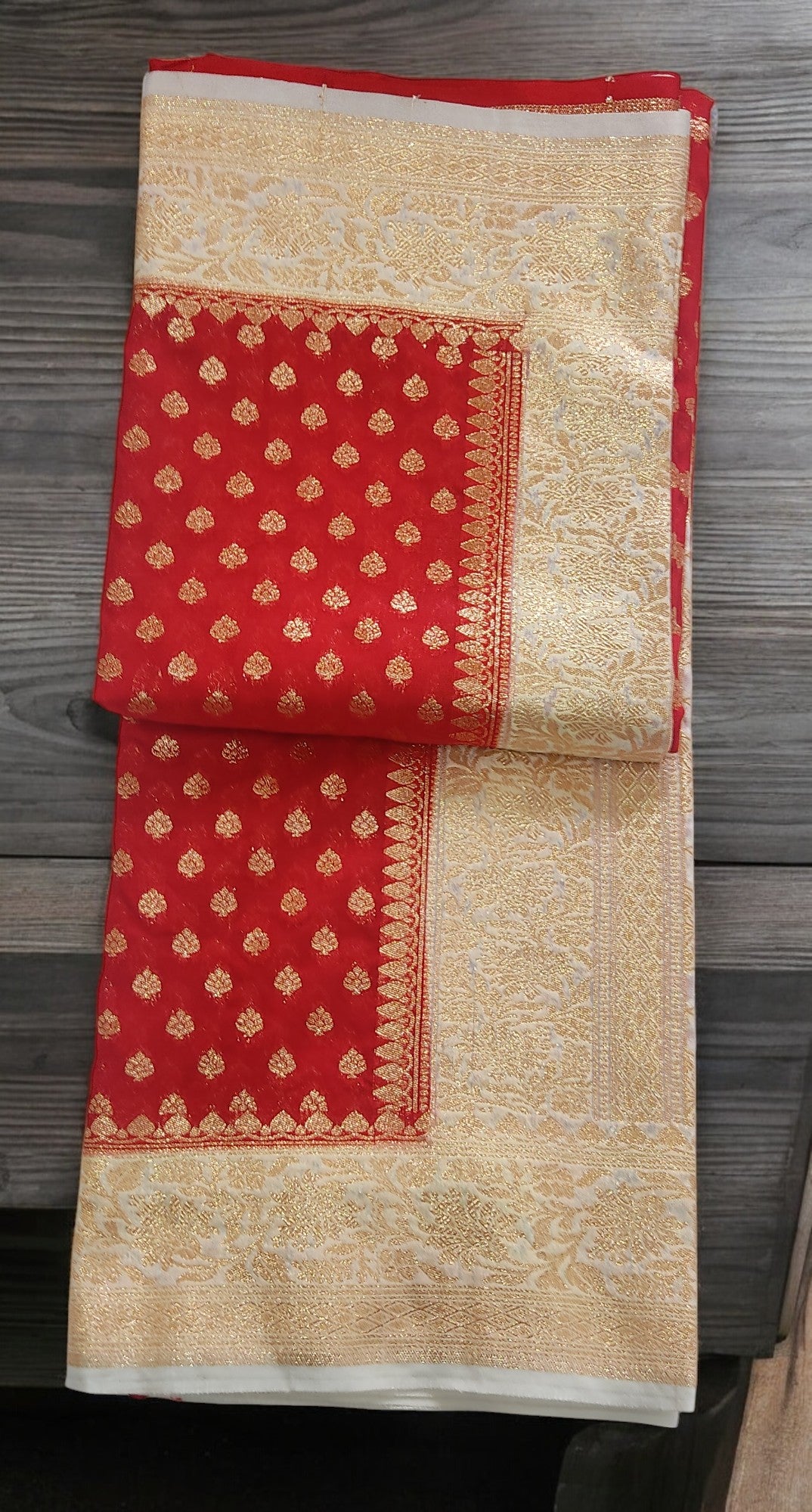 Red Banarasi Georgette saree