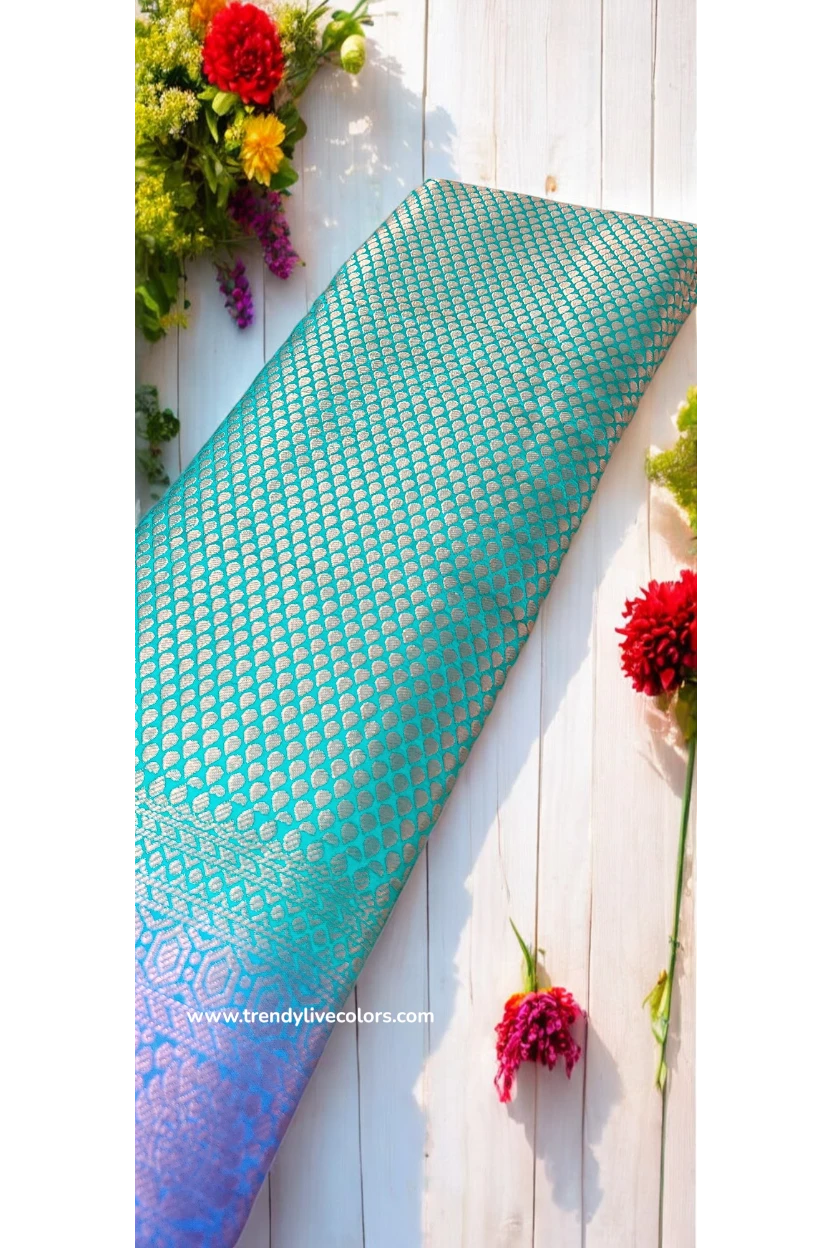 pothys green and blue silk saree