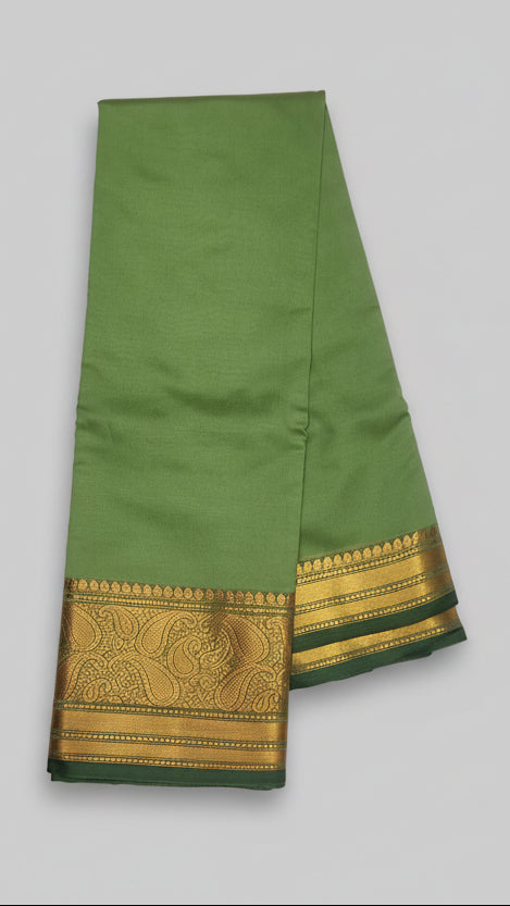 green silk saree