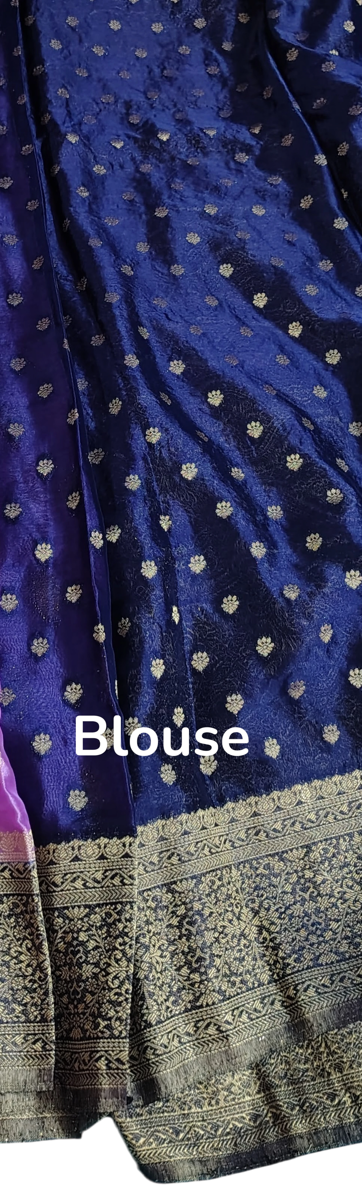 Lavender color Crepe silk saree