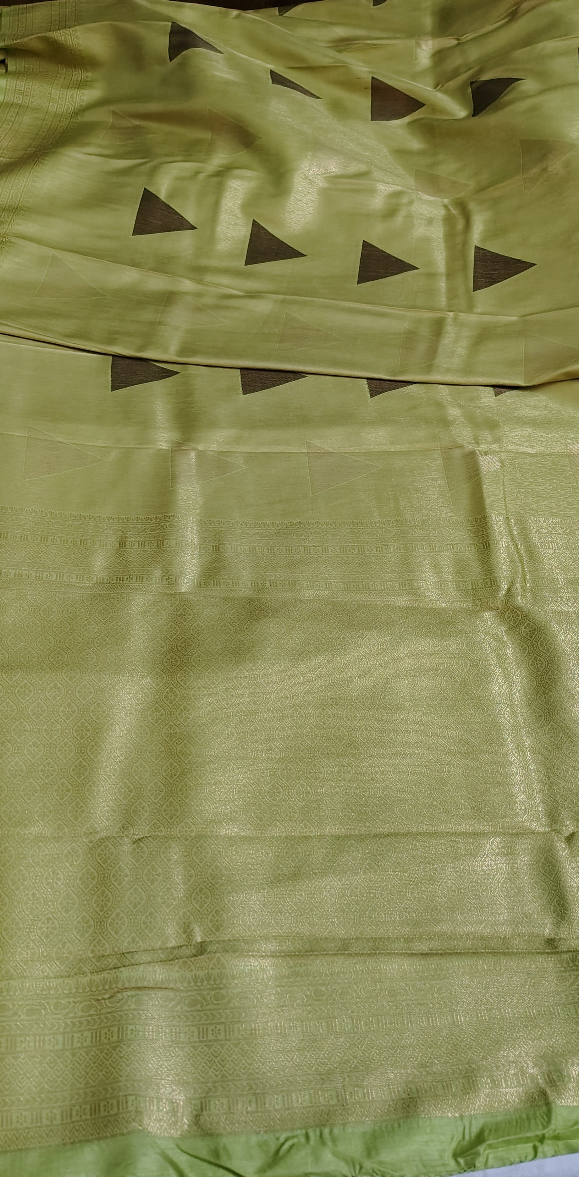 Pistachio Green Soft Silk Saree