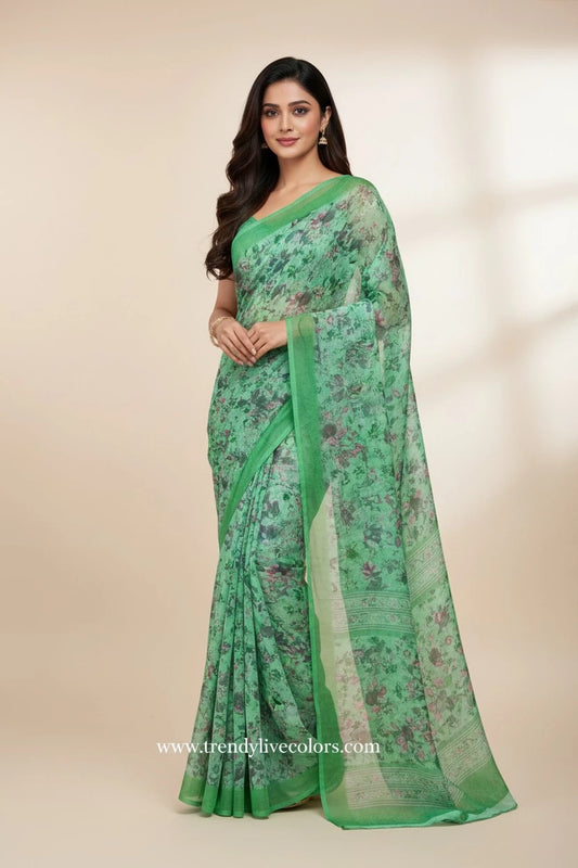 Pista Green saree