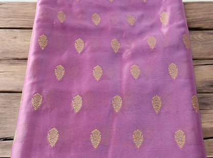 Lavender color Crepe silk saree