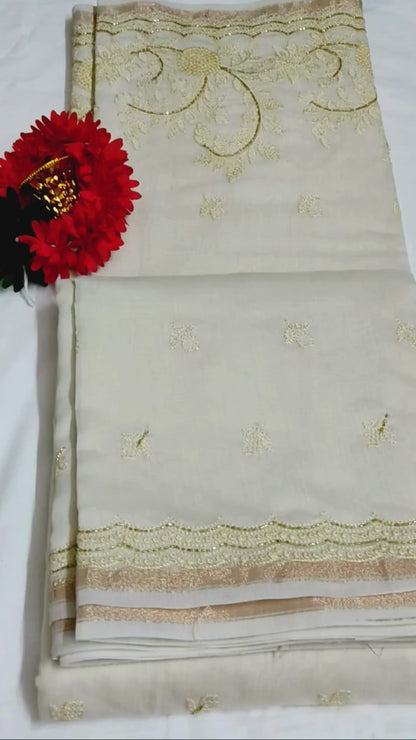 High-quality mercerized cotton sarees